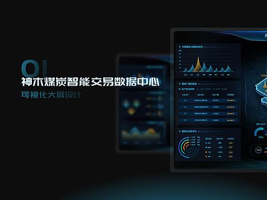 “神木煤炭智能交易数据中心”可视化大屏设计