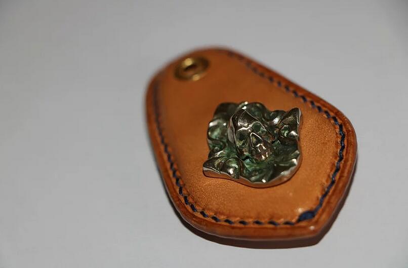 手工植鞣牛皮钥匙扣