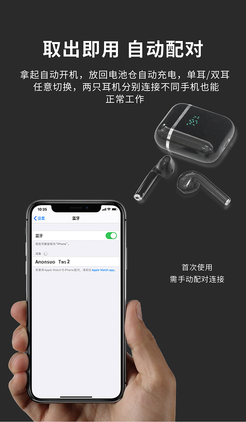 智能显屏触摸感应蓝牙耳机（图ZMjI2MjcxOTE2） - 电子产品 - 站酷设计师scfscf原创素材 - 站酷ZCOOL