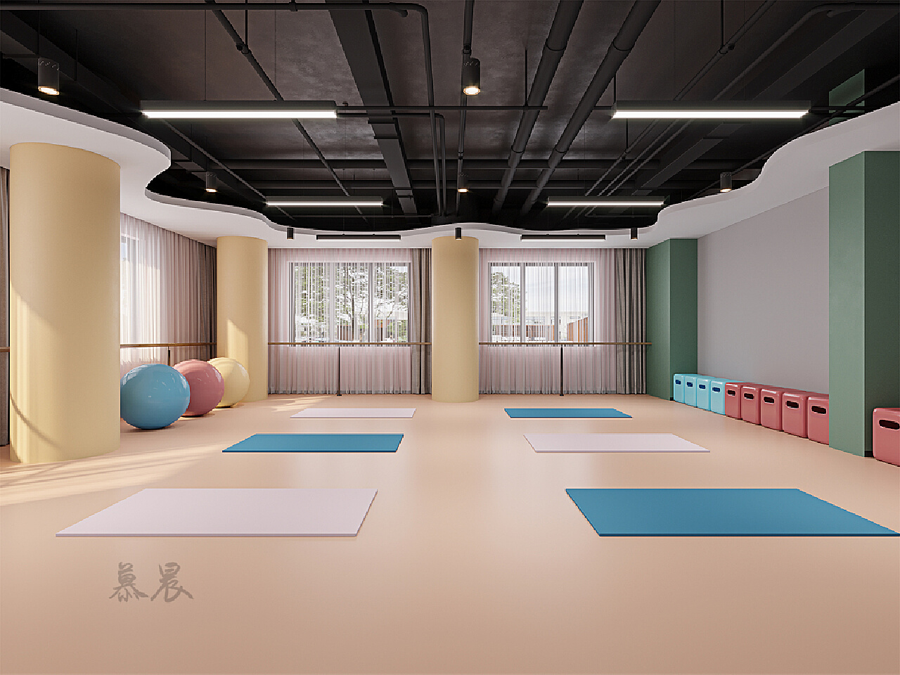 广州市花都区 Continue Dance Studio 网红舞蹈工作室|空间|家装设计|于境设计 - 原创作品 - 站酷 (ZCOOL)