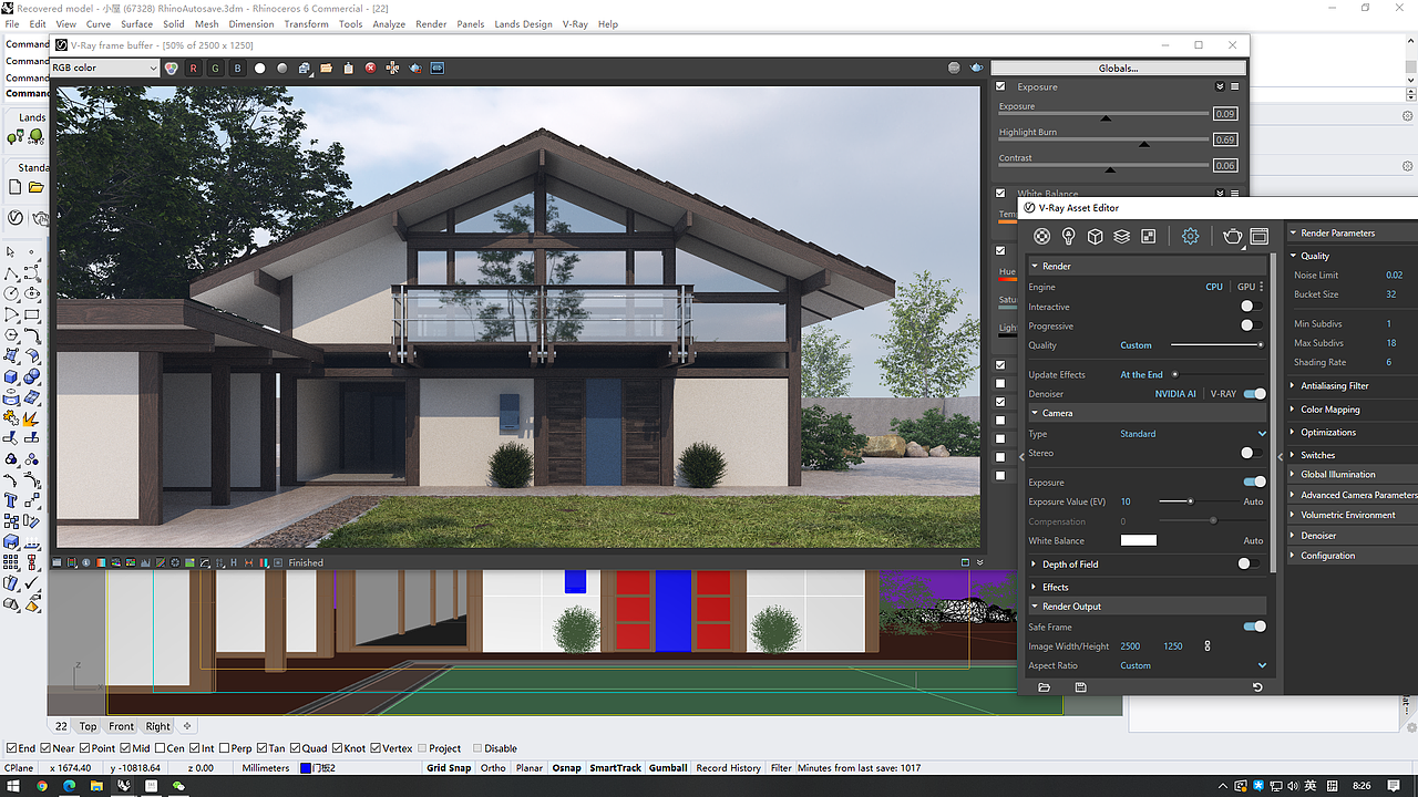 Vray for rhino小木屋建模渲染（图ZMjI3MzE5ODA0） - 建筑设计 - 站酷设计师PANICCCC原创素材 - 站酷ZCOOL