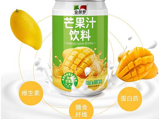 食品饮料金保罗芒果汁饮料详情页