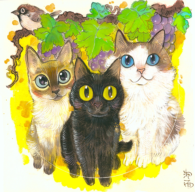 一些水彩猫猫狗狗