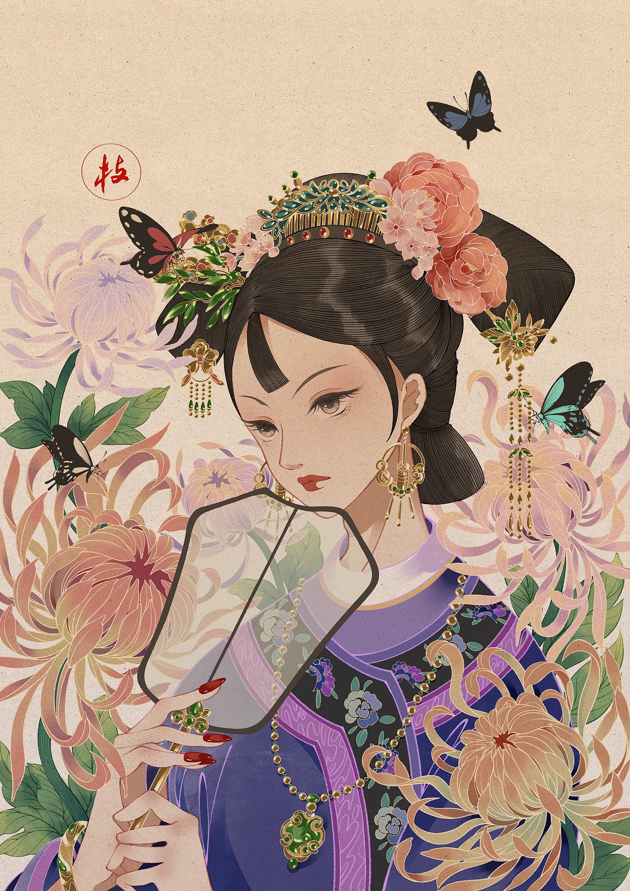 《菊花》（图ZMzQwMzE1MzQw） - 艺术插画 - 站酷设计师枝_枝原创素材 - 站酷ZCOOL