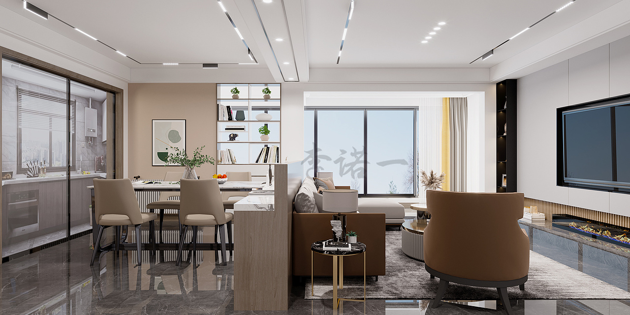 现代,暖色系的温馨舒适感