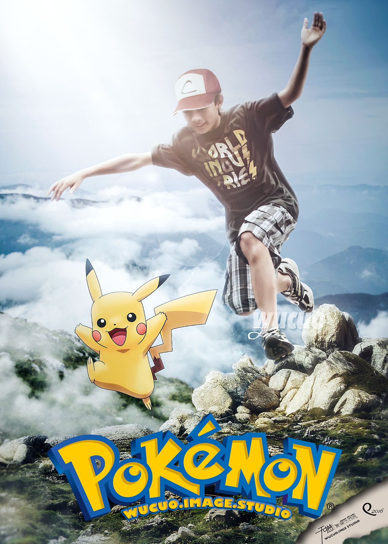 [照片合成] Pokemon go 宠物小精灵 合成海报
