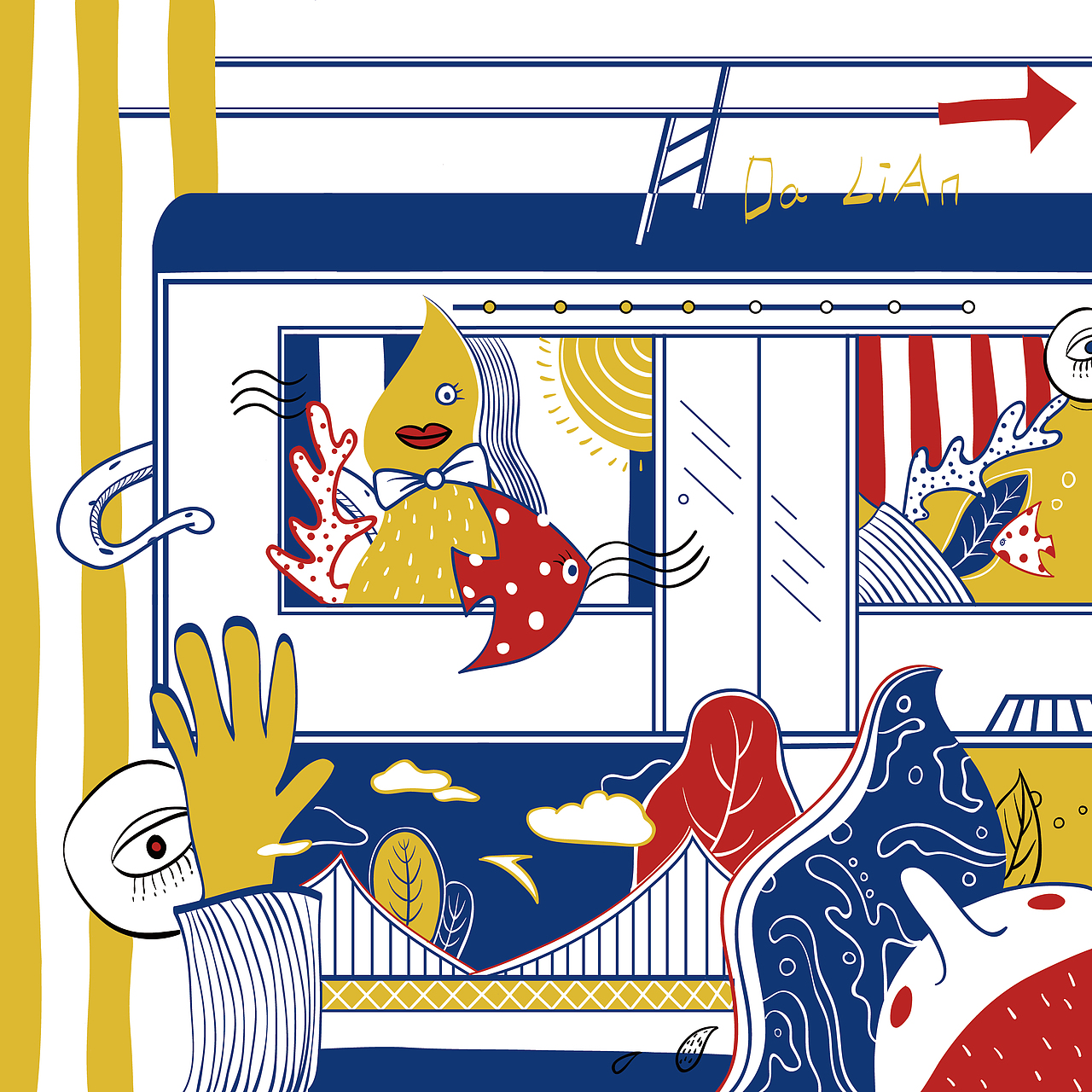 《出彩大連人》插畫設(shè)計(jì)（圖ZMjE4MDM5MzEy） - 藝術(shù)插畫 - 站酷設(shè)計(jì)師一只居兒原創(chuàng)素材 - 站酷ZCOOL