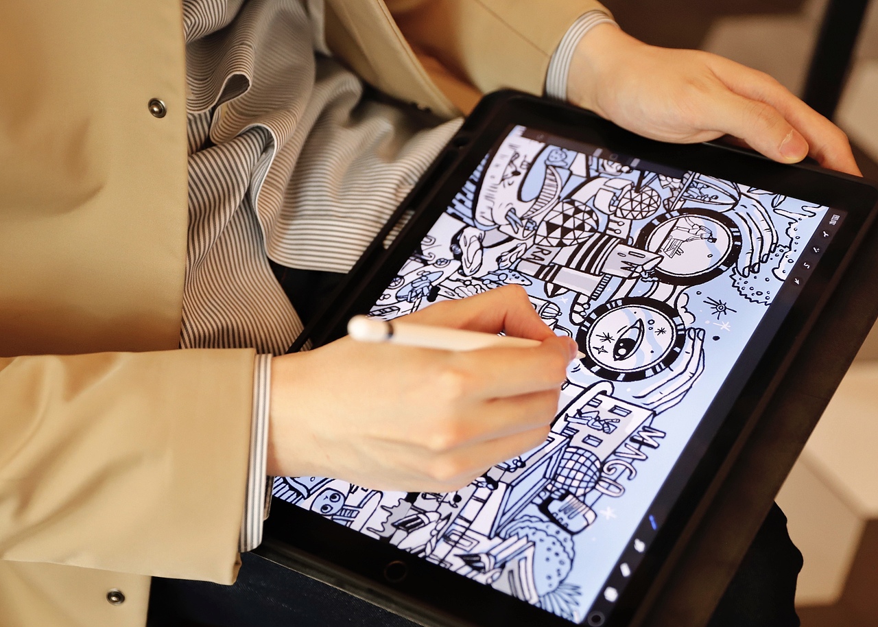 《有点着迷》| 杭州奥体印象城开幕插画（图ZMjUyNjQ2MDgw） - 商业插画 - 站酷设计师曾亦心原创素材 - 站酷ZCOOL