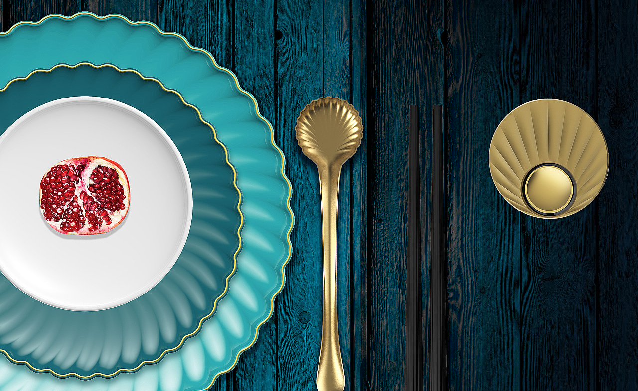 餐具设计——红顶孔雀餐厅