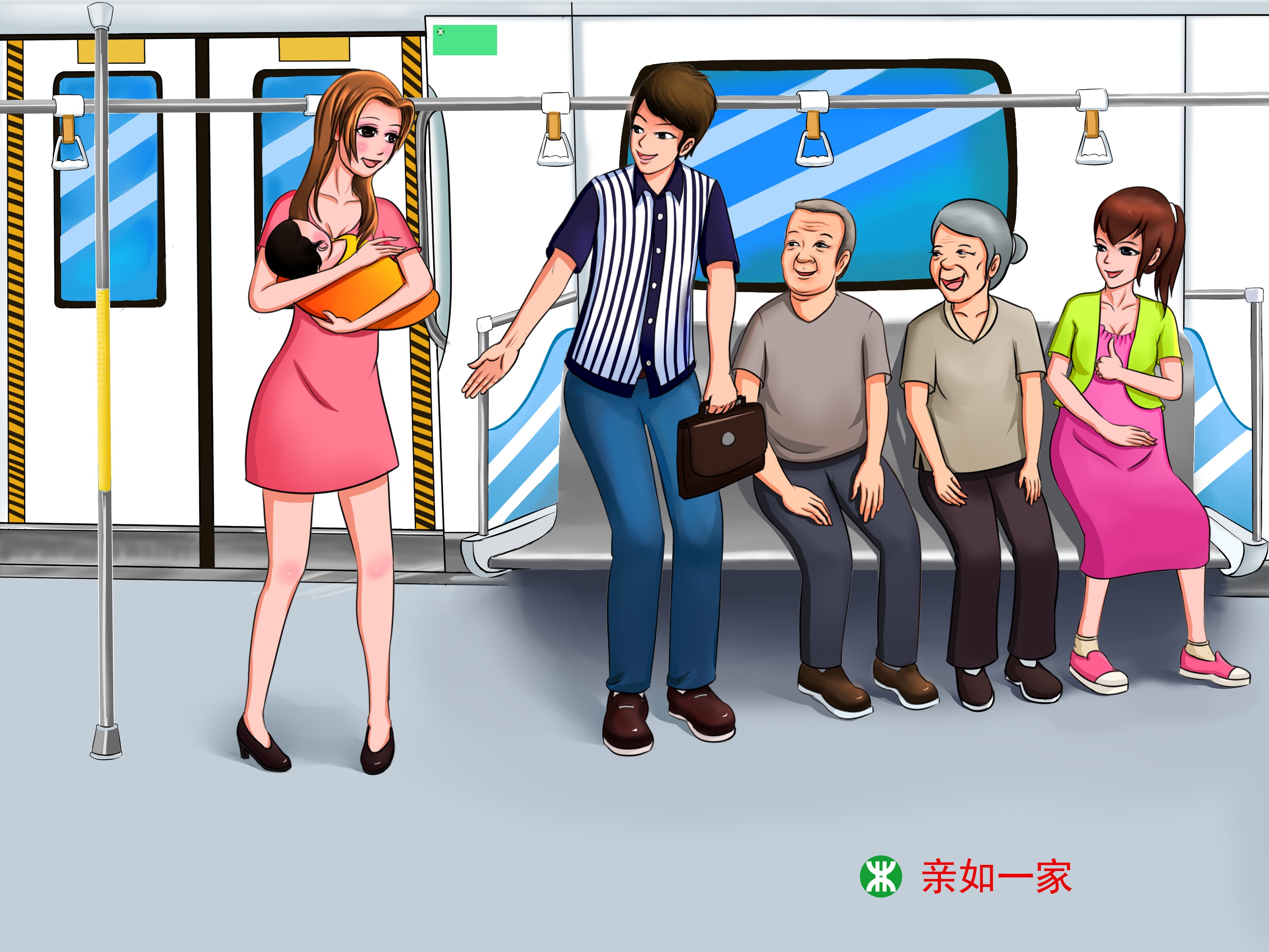 城市中挤地铁的打工人|插画|商业插画|蕾小蕾Lily - 原创作品 - 站酷 (ZCOOL)