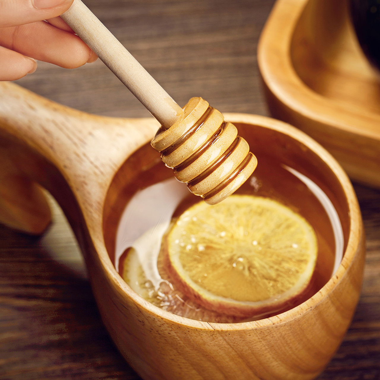 蜂蜜棒搅拌棒拍摄
