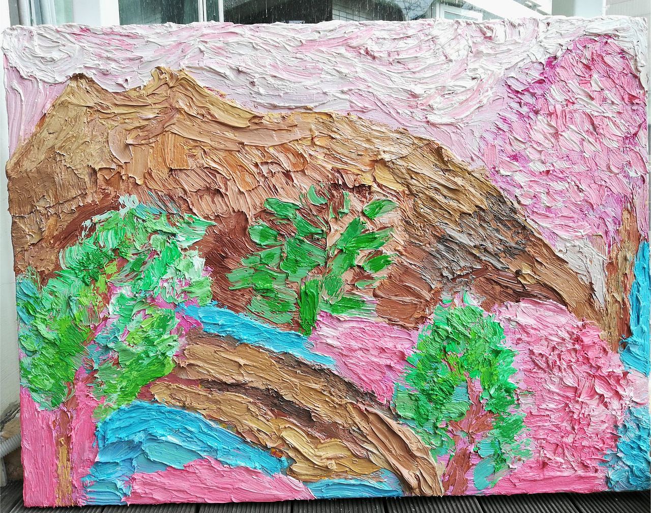 《大山》系列风景油画写生作品.