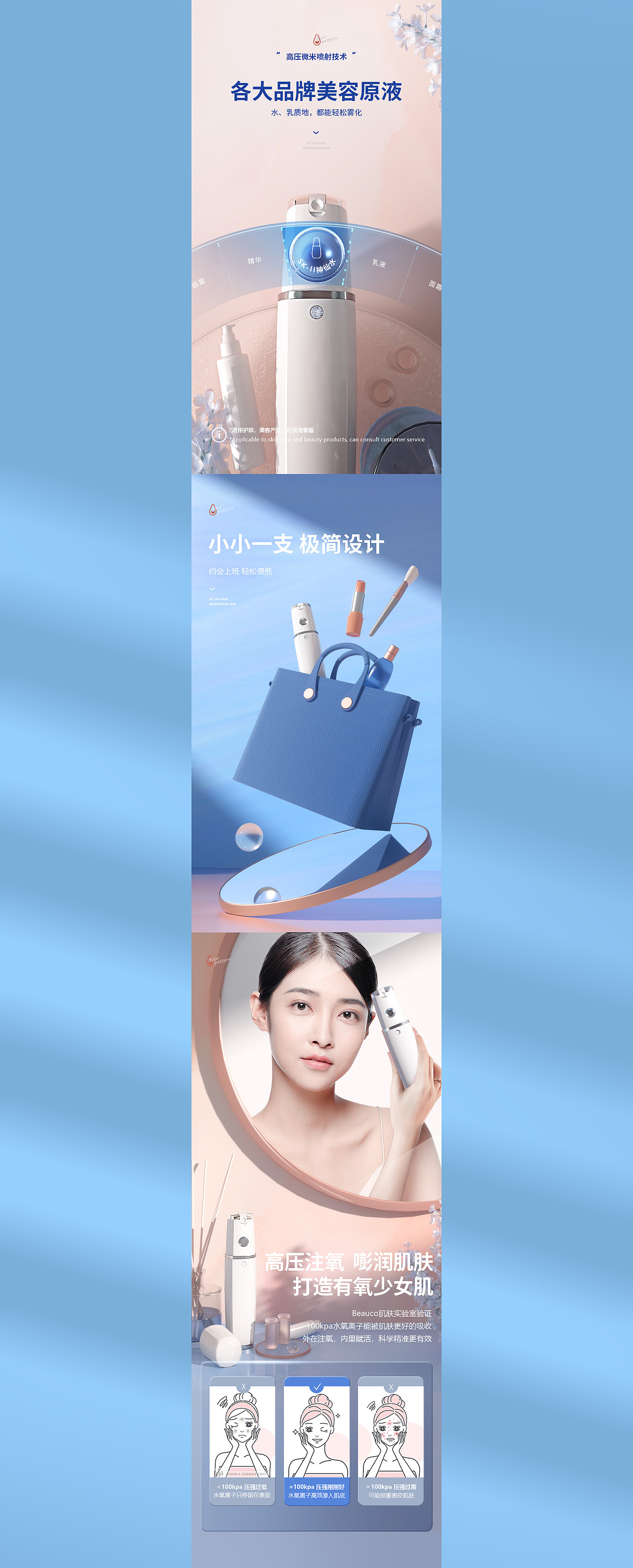 水光注氧仪详情设计（图ZMjYyMDY4ODUy） - 电商 - 站酷设计师vivimomo原创素材 - 站酷ZCOOL