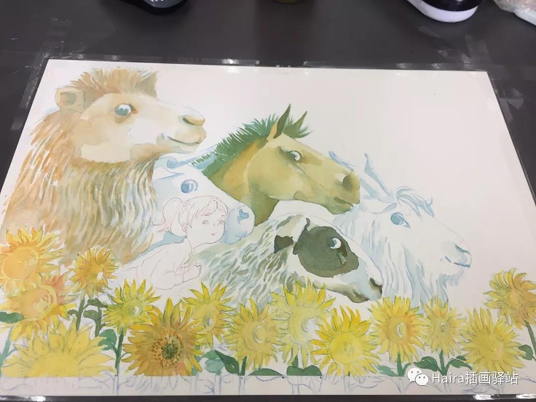 洪荒之力画出的12幅蒙古风插画—《花蕾》2018年封面