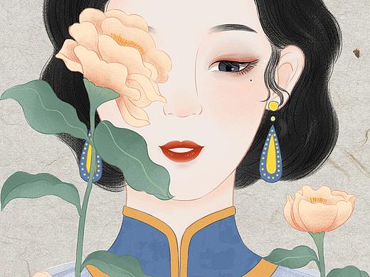 民国风女子插画