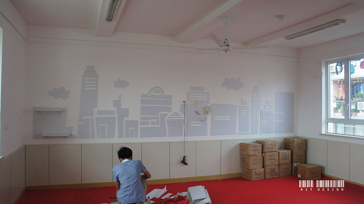 |B类:校园文化|幼儿园楼梯过道