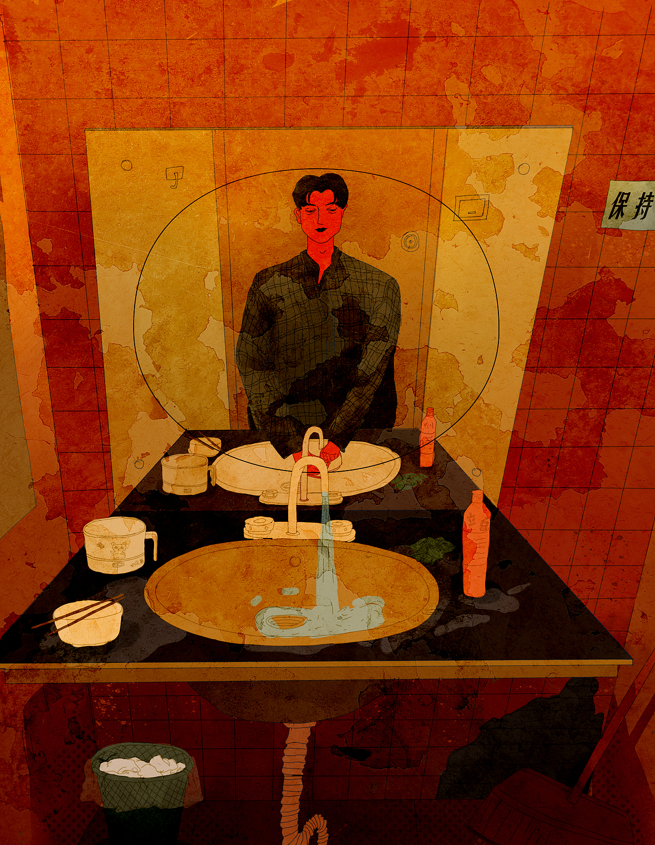 最近喜欢王家卫郑州|插画师楠门吹雪3|0|51原创作品/插画/商业插画