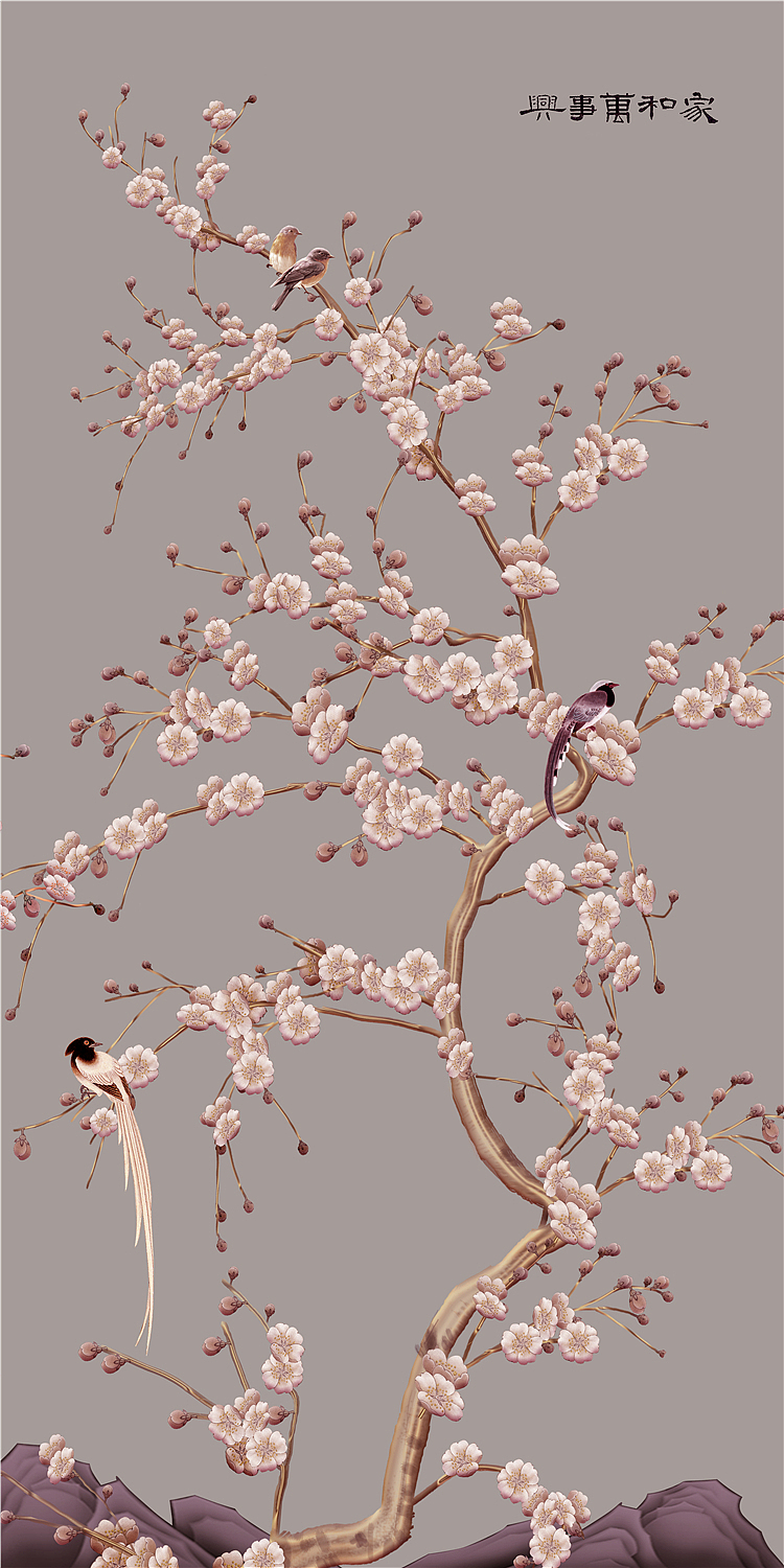 门帘新花鸟图2（图ZMjcxNjI0NTY4） - 书籍/画册 - 站酷设计师纱画图库一澜轩阁原创素材 - 站酷ZCOOL