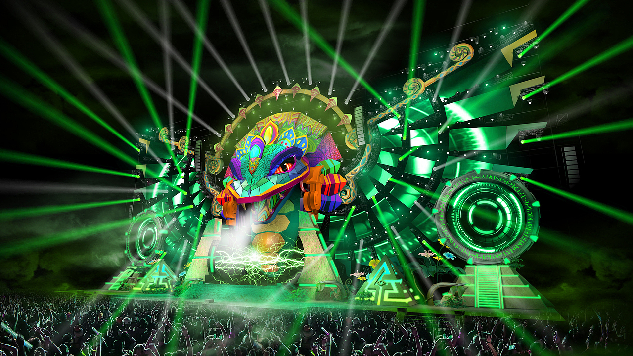 2017年丛林电子音乐节-_舞台视觉设计