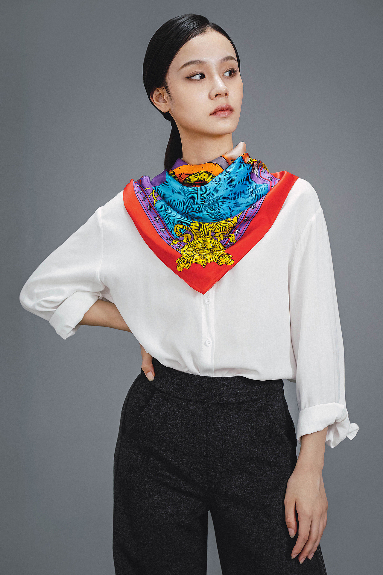 原创 | 必胜客×金小生联名款丝巾（图ZMTMyNDgxODQ4） - 商业插画 - 站酷设计师金小生原创素材 - 站酷ZCOOL