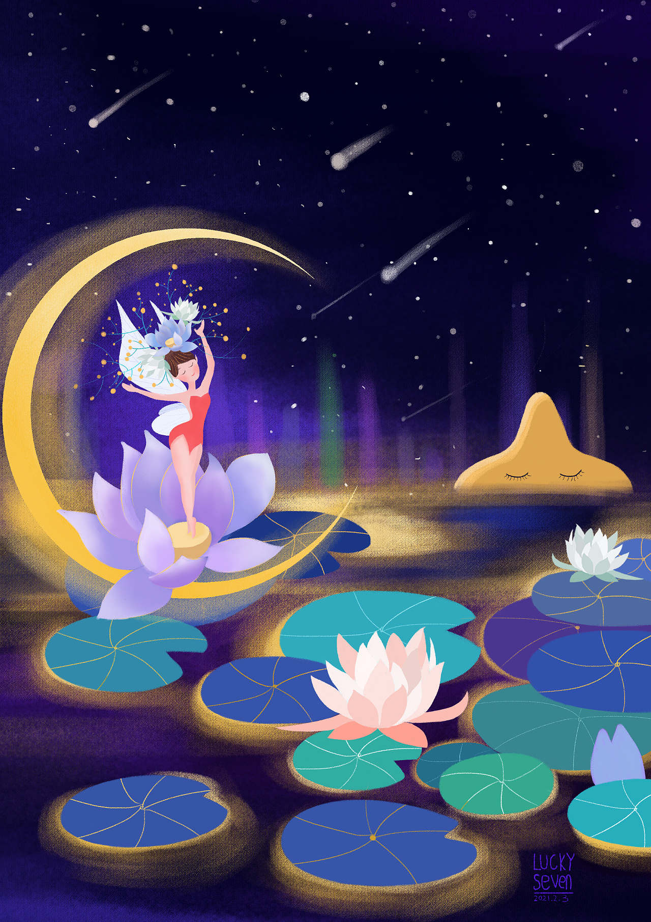月夜仙子|插画|创作习作|视觉传达设计芳芳 - 原创作品 - 站酷 (zcool