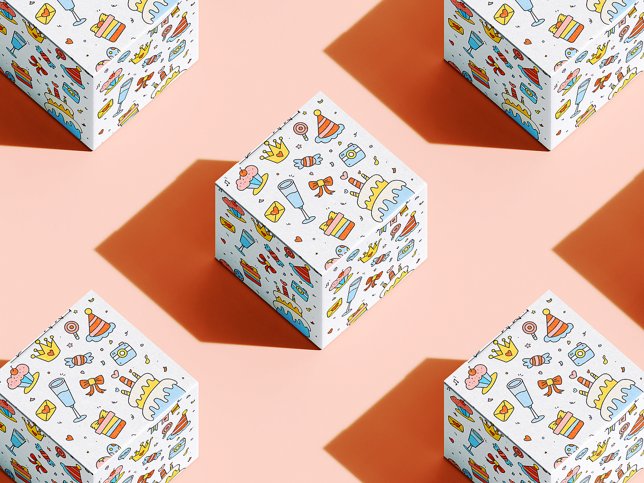 线条风插画-生日元素（图ZMjc4MjE0MzA0） - 商业插画 - 站酷设计师missmi米小米原创素材 - 站酷ZCOOL