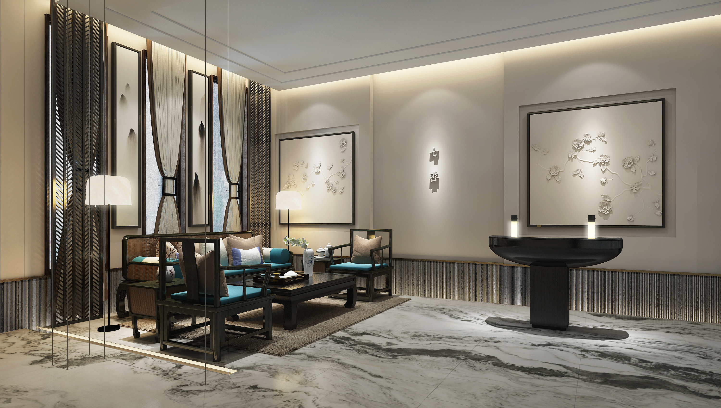 成都欧香小镇·七善堂会所新中式案例@仁物设计