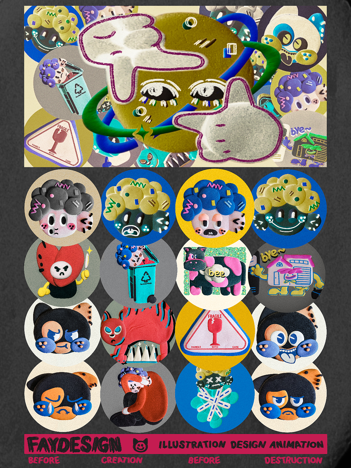 [原创粘土定格动画表情包] 废话多的粘土生活（图ZMzY2Mjg3MDI4） - IP形象 - 站酷设计师FAY橙原创素材 - 站酷ZCOOL