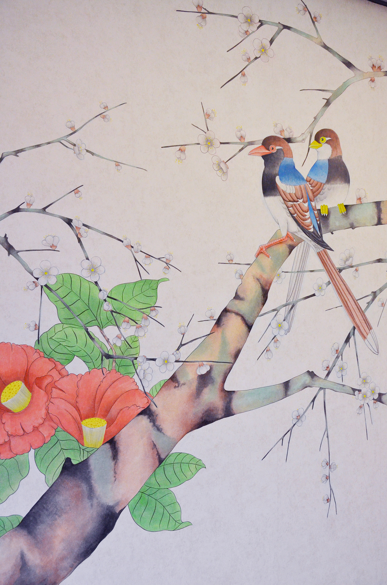 【工笔花卉类】墙体彩绘艺术