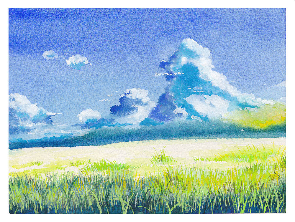 宫崎骏风格水彩练习