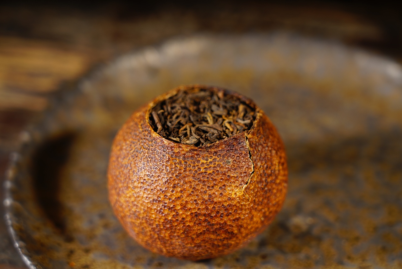 茗时今柑普茶 陈皮普洱茶 桔普茶 创新中国茶 茶文化