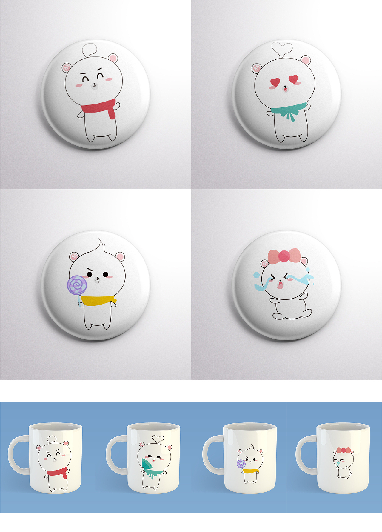 Midea Family熊小美一家 Q版形象设计（图ZMTkwNjQ1NDgw） - IP形象 - 站酷设计师巴橘大兔原创素材 - 站酷ZCOOL
