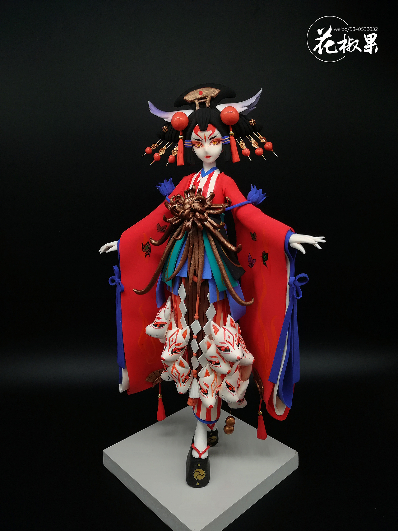 阴阳师玉藻前|手工艺|手办/模玩|花椒粘土_原创作品-站酷zcool