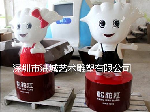 水饺吉祥物造型玻璃钢饺子卡通人偶雕塑成店铺迎宾摆设