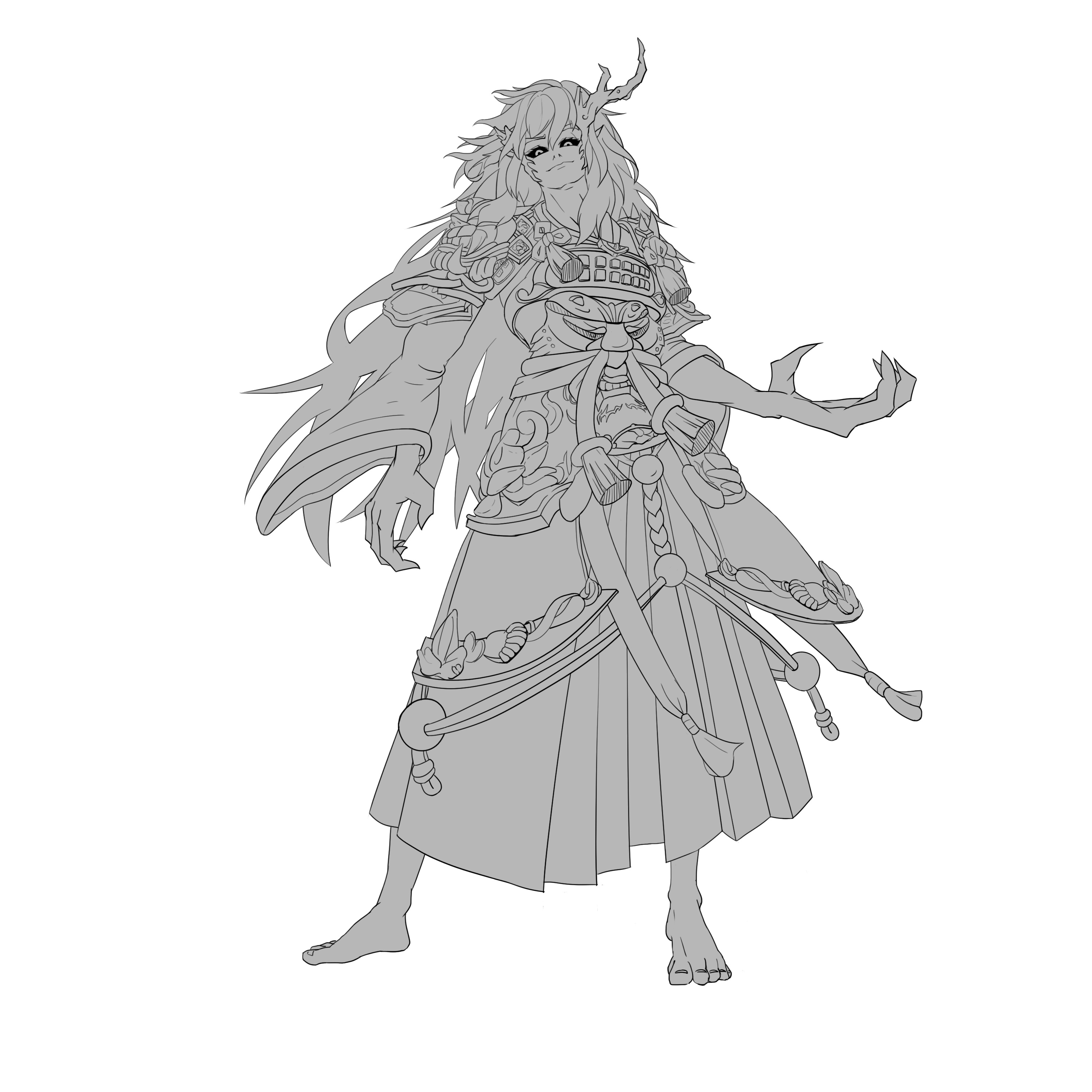 阴阳师/茨木童子/插画