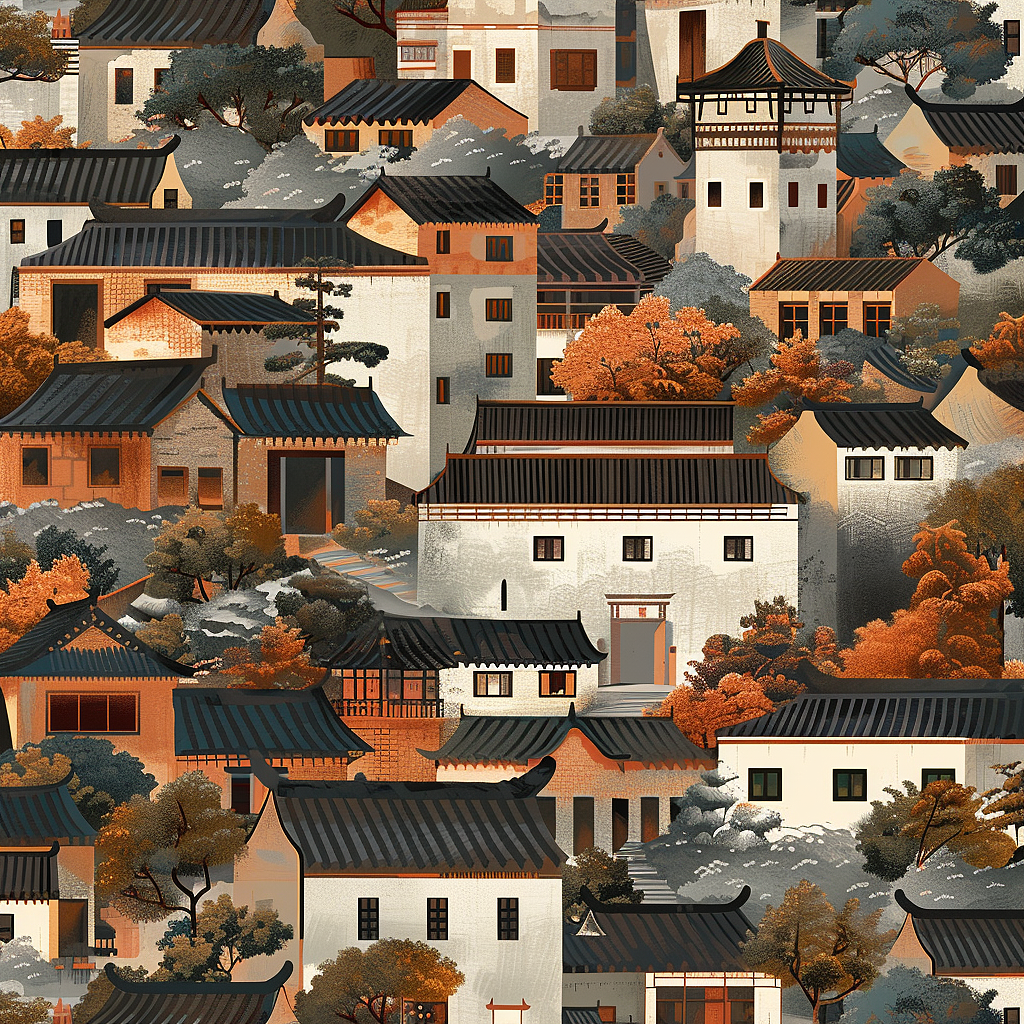 古镇文创Ai展示图