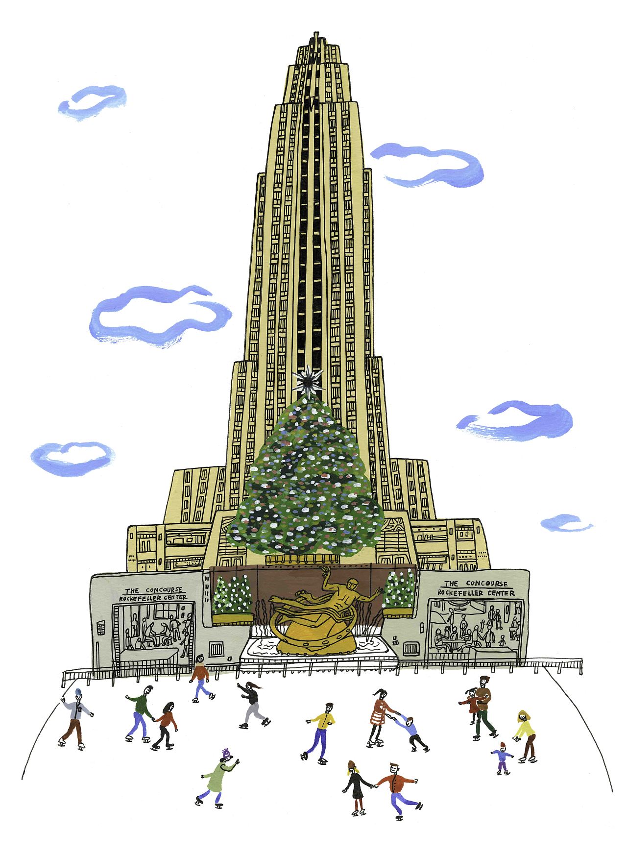 纽约的地标 - 系列插画