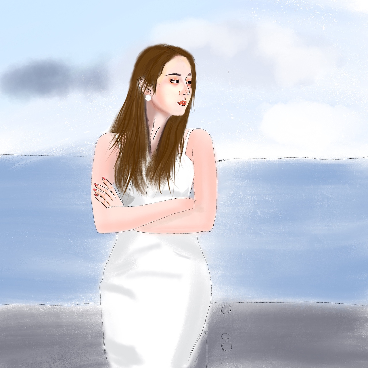 迪丽热巴周放手绘