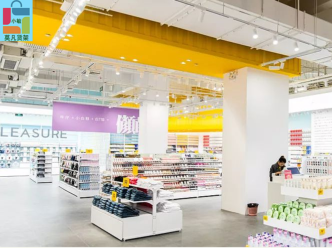 KKV百货集合店,诺米家居生活馆,名创优品,河北货架