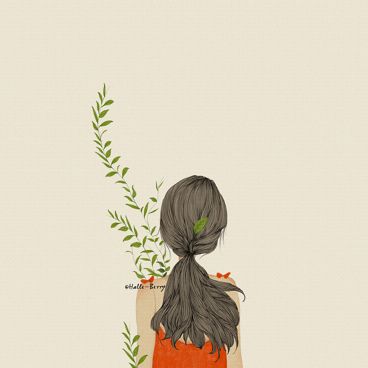 halle-berry原创作品《背影的浪漫》_杨小洋插画-站酷zcool