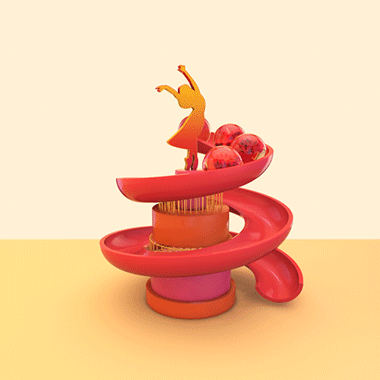 C4D——滑梯趣味动画(舞林大会)