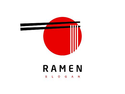【素材】简约面条logo标志AI格式
