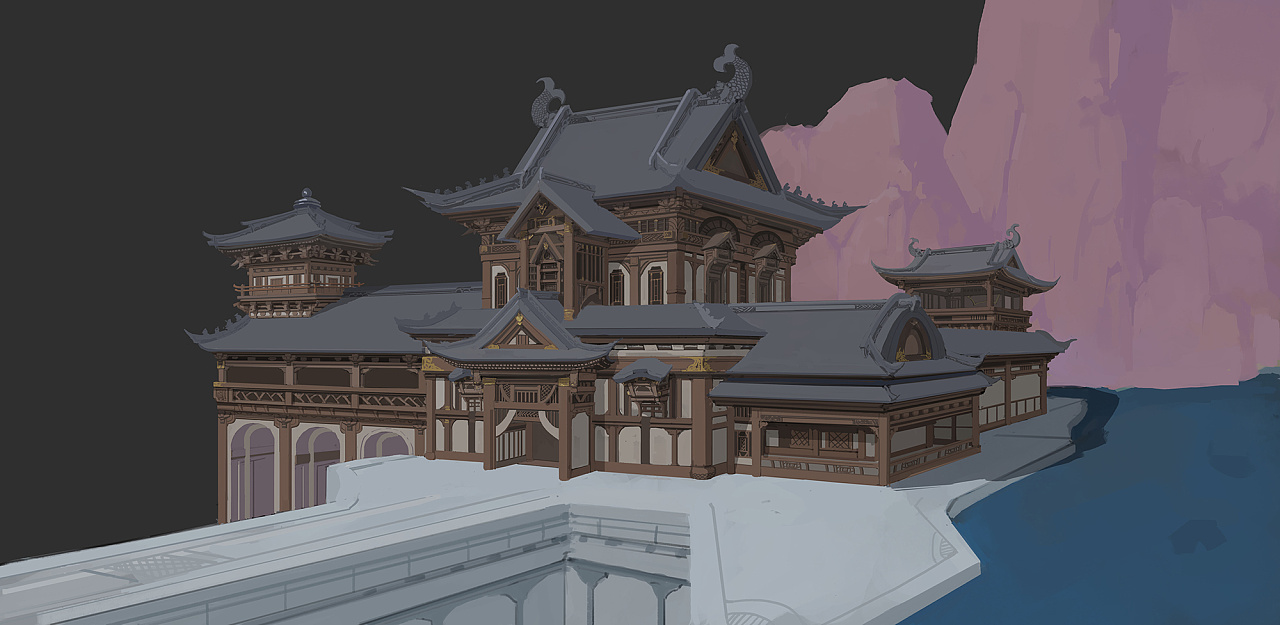 中式建筑|插画|游戏原画|疯子的风高 - 原创作品 - 站酷 (zcool)