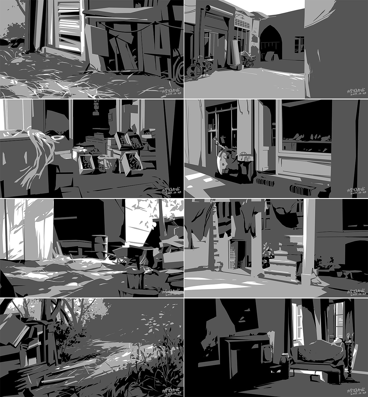 无色练习（图ZMTgxOTYyOTQ4） - 创作习作 - 站酷设计师太空蜗牛爱画画原创素材 - 站酷ZCOOL