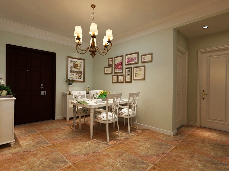 石家庄天海誉天下两室106平米田园风格,清新干净哦~