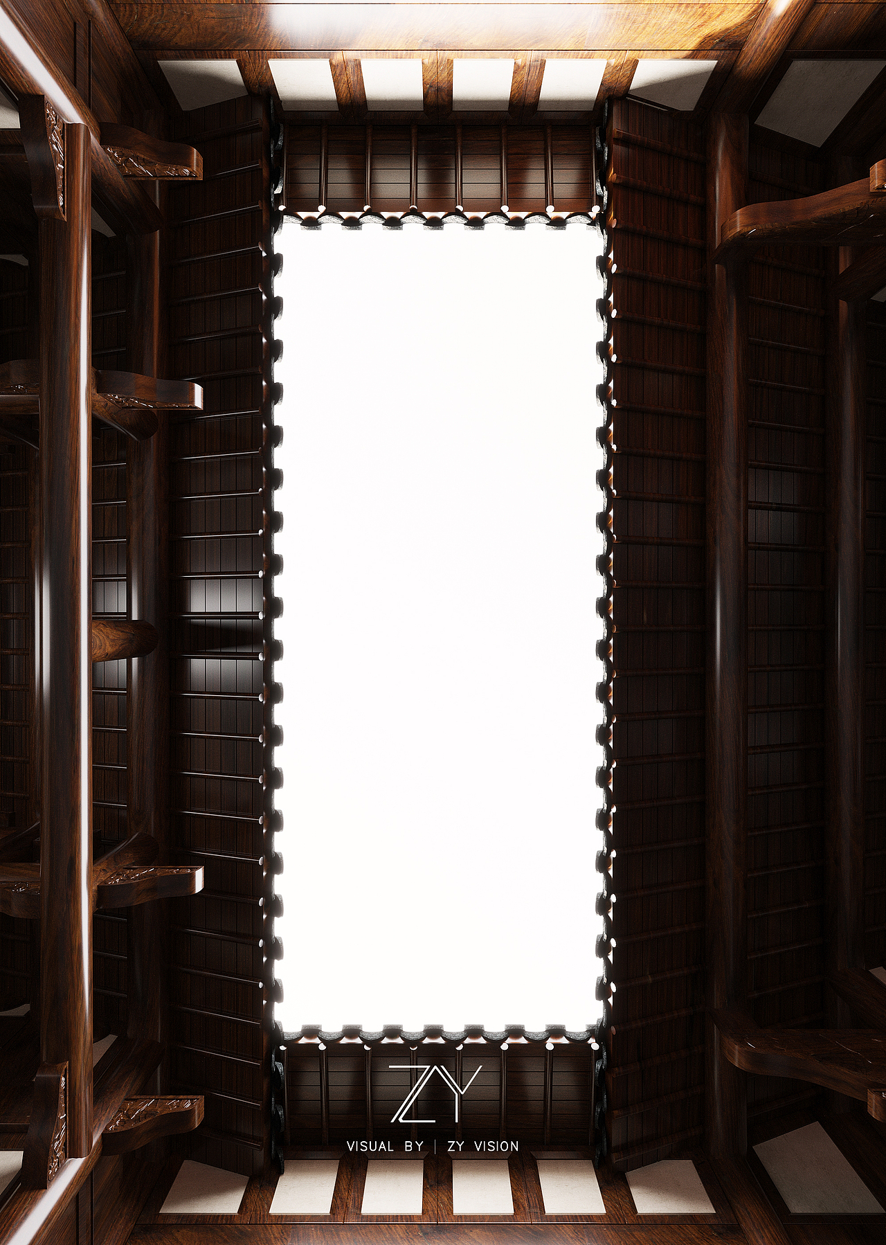 中式 合院（图ZMzM2NTM0Mjg0） - 家装设计 - 站酷设计师左眼视觉渲染表现原创素材 - 站酷ZCOOL