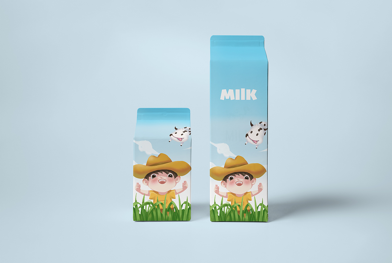 牛奶包装（图ZMjE0NDU1NzIw） - 艺术插画 - 站酷设计师一白冉冉原创素材 - 站酷ZCOOL