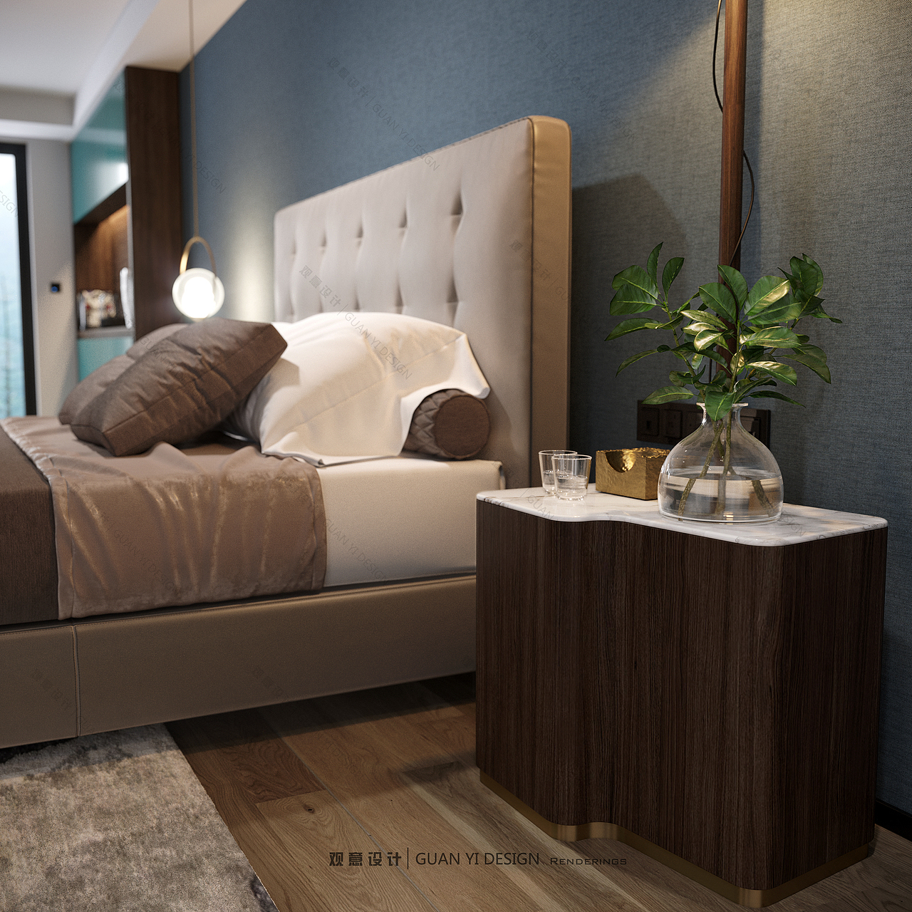 現(xiàn)代臥室空間表現(xiàn)（圖ZMTgxNjQxOTgw） - 家裝設(shè)計 - 站酷設(shè)計師觀意設(shè)計原創(chuàng)素材 - 站酷ZCOOL