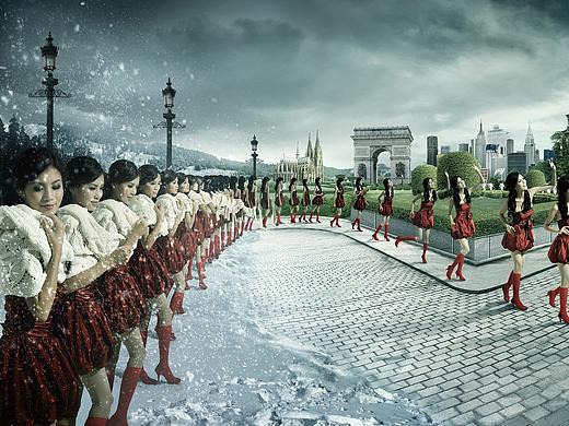 早年奥美合作案例 一幅长图裁切好几段