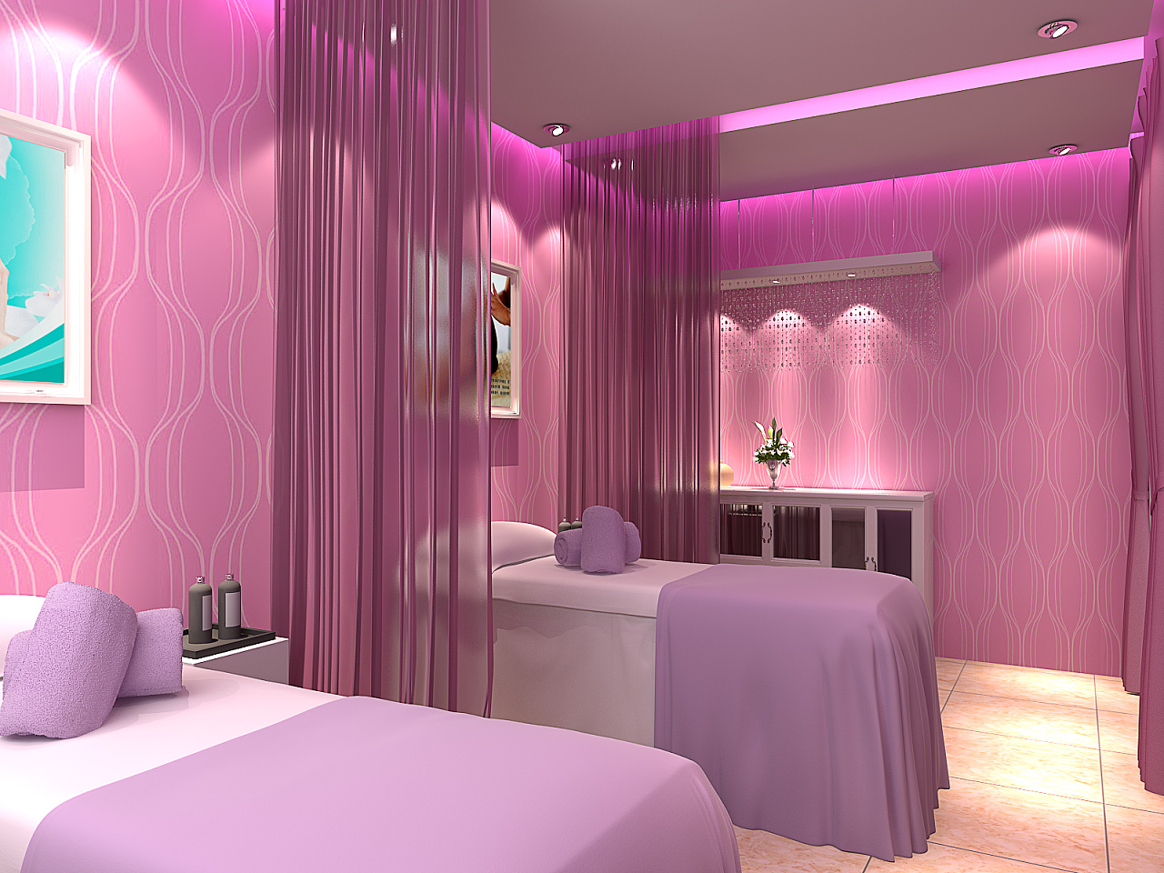 一个美容店的效果图